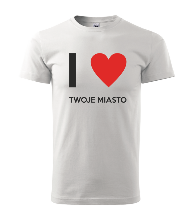 I LOVE (MIASTO) - koszulka męska