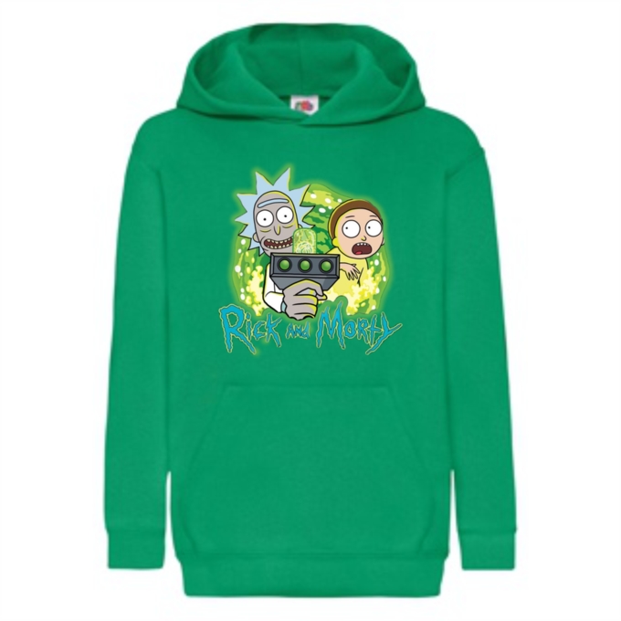 RICK&MORTY- ZIELONA - Bluza z nadrukiem dziecięca